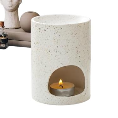 Imagem de Difusor de cheiro, difusores de aromaterapia em casa de cerâmica – castiçal queimador de cera derretida para salão de beleza, sala de estar, quarto, sala de ioga