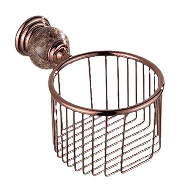 Imagem de Conjunto de acessórios de banheiro de latão e jade ouro rosa, suporte de papel, barra de toalha, cesta de sabonete, gancho de banheiro, conjunto de ferragens de banheiro, gancho de roupão (rolo de