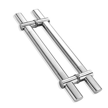 Imagem de Maçanetas de porta de entrada modernas, alça ajustável, maçaneta de porta de vidro de chuveiro, puxadores de barra de empurrar, maçaneta de porta deslizante dupla face, maçaneta de aço inoxidável