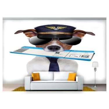 Imagem de Papel De Parede Animal Cão Piloto Passagem 3D Anm158 - Você Decora