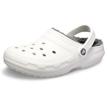 Imagem de Sandália Classic Lined, Crocs, Adulto Unissex, White/Grey, 36