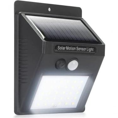 Imagem de Luminária Solar30 Leds Arandela Com Sensor De Presença Luz Externa De Parede Jardim Q-2206