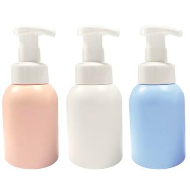 Imagem de Emarful Dispensador de espuma de plástico para as mãos, sabonete em barra infantil fofo dispensador infantil para banheiro, garrafas de bomba recarregáveis para cozinha, xampu líquido para sabonete