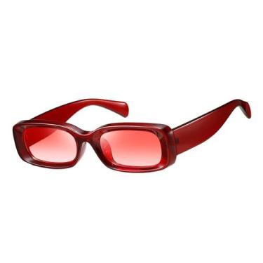 Imagem de Gafas de sol kimorn Retro Rectangular K1703 UV400 Rojo/Rosa