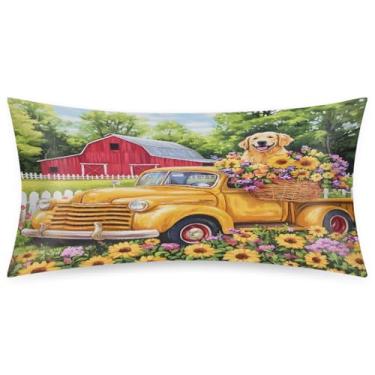 Imagem de Fronha King Size de cetim de seda para cabelo e pele, capa de almofada macia deslizante para caminhão, flor, cão, com fecho de envelope para dormir, mulheres, homens, crianças, 50,8 x 101,6 cm, 1 peça