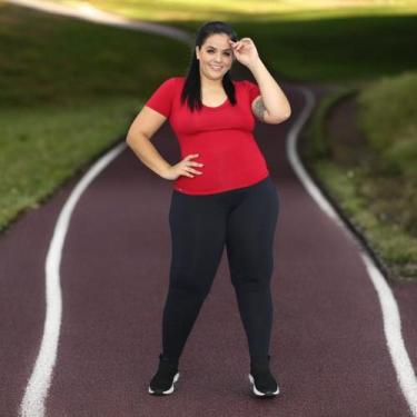 Imagem de CALÇA LEGGING DITANA K2B PLUS SIZE SOCIAL FITNESS POLIAMIDA. Cor:Preta