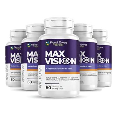 Imagem de KIT C/5 Un. Max Vision 60 Cápsulas Saúde Dos Olhos Visão Luteína Zeaxantina