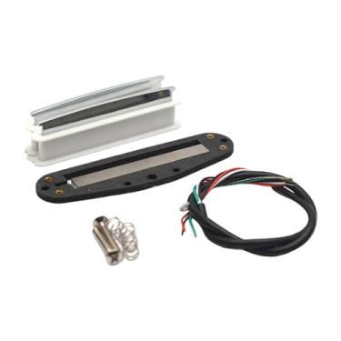 Imagem de menolana Mini captador humbucker de alto ganho, compacto, leve, fácil de instalar e, acessório para guitarra elétrica, Branco