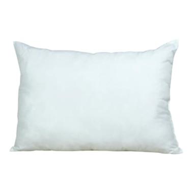 Imagem de Travesseiro Pluma de Ganso Sintética 68x48cm | Tecido 100% Poliéster Branco | Macio e Confortável