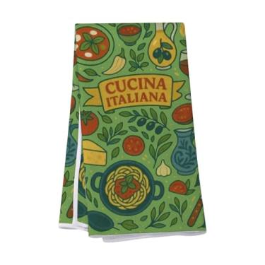 Imagem de VAMSII Itália lembrança cozinha italiana toalha de cozinha Itália viagem férias presentes ícones comida italiana presentes lua de mel (USItalyTowel)