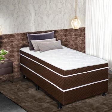 Imagem de Cama Box Conjugada Solteiro Unibox Aiam Girassol 88x188x66cm, Branco e