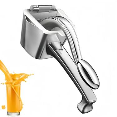 Imagem de Espremedor de limão de aço inoxidável 304, espremedor manual de frutas, espremedor manual com filtro removível e alça que economiza mão de obra para limão, cítrico, laranja, limão
