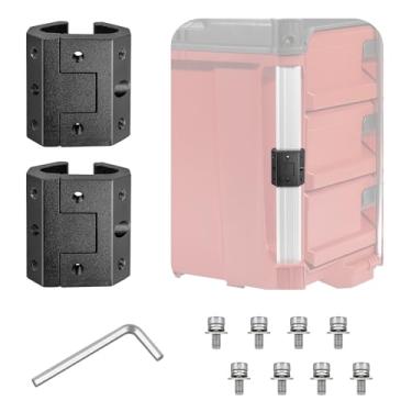 Imagem de BYERN Adaptador de clipe de trilho automático para sistema Milwaukee Packout – Suporte de montagem de trilhos laterais de alumínio durável para mods Packout, acessórios universais Packout, preto