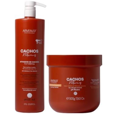 Imagem de Kit Ativador + Gelatina Arvensis Cachos Naturais Ondulados E Cacheados Modeladora Definição 1L