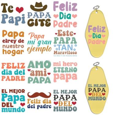 Imagem de Dorsbaby 24 peças de papel de transferência UV DTF para chaveiro de acrílico, decoração de chaveiro de motel e hotel, papel de transferência de alta viscosidade