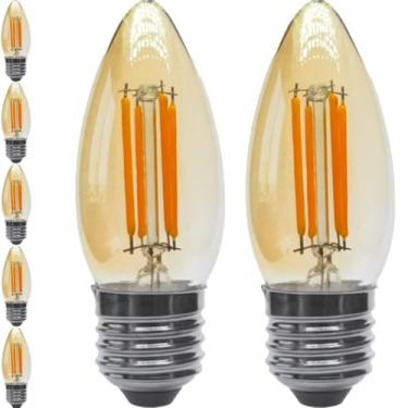 Imagem de Kit 7 Lâmpadas Vela LED C35 4W E27 Branco Quente Bivolt