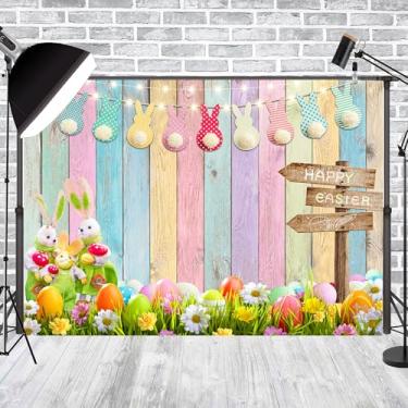 Imagem de Art_Angels Pano de fundo, 25 x 20 m, ovos de coelho, parede de madeira, flores, grama, tecido durável, primavera, Páscoa, fotografia, pano de fundo, bandeira de coelho, retrato, adereços para cabine