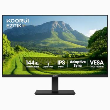 Imagem de KOORUI Monitor FHD de 27 polegadas, monitores de computador Full HD (1920 x 1080p) IPS Display 75Hz, HDMI, VGA, tempo de resposta de 5ms, montagem VESA de 75 x 75 mm, sem moldura