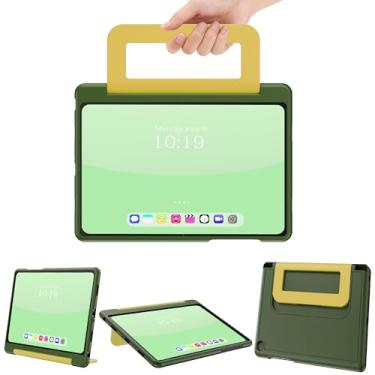 Imagem de INFILAND Capa infantil para Samsung Galaxy Tab A11+ Plus/A9+ Plus 11 polegadas (2023/2025), capa protetora durável e macia à prova de choque com alça (verde)