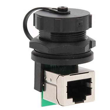 Imagem de WALFRONT Adaptador Rj45 de 90 °, Conector Ethernet de ângulo de 90 °, Montagem Dupla, Acoplador de Rede para Computadores, Roteadores, 2 Peças
