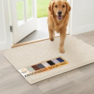 Imagem de Neater Pets Tapete de chenille para cães 61 cm x 43 cm – Capacho de patas enlameadas super absorvente e de secagem rápida para prender sujeira, água e lama - Tapetes antiderrapantes e laváveis na