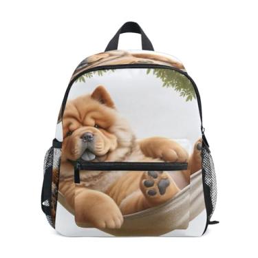 Imagem de GAIGEO Chow Chow Dog Cute Puppy Small Toddler Backpack Preschool Girl Backpack with Front Pocket, Safety Whistle for Ages 3-8