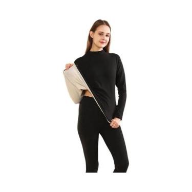 Imagem de Conjunto De Roupa Térmica Masculina De Cashmere E Seda Para Outono Inv