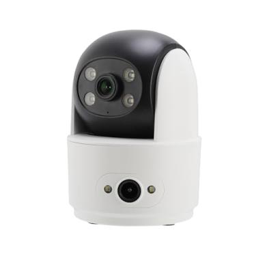 Imagem de Yinhing Câmera de Segurança Interna de Lente Dupla de 3 MP, Detecção Humana AI, Rastreamento Automático, Câmera WiFi para Animais de Estimação de 2,4 GHz Com áudio Bidirecional, (plugue americano)