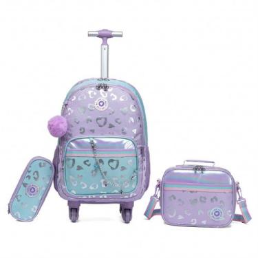 Imagem de Kit Mochila Spector de Rodinha feminina Escolar