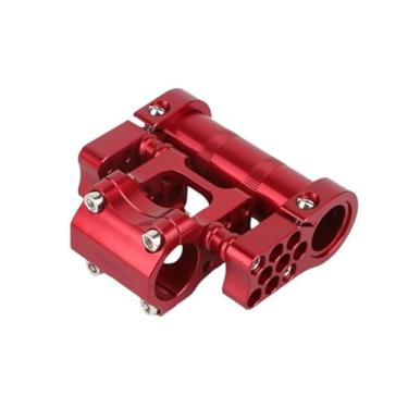 Imagem de Mesa dobrável para bicicleta BMX, guidão duplo de 25,4 mm, ponte para bicicleta, haste curta para ciclismo, ajustável.(Red)
