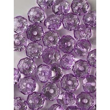 Imagem de Rondela Cristal Acrílico/ Roxo transparente 8mm aprox.2000 peças 500g 