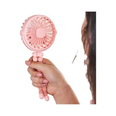 Imagem de Ventilador Portátil Recarregável Em Forma De Polvo Com 4 Modos De Luz 