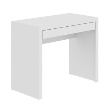 Imagem de Mesa Escrivaninha para Escritório 90x46,5x74,5cm com 1 Gaveta Branca M