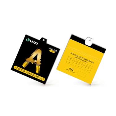 Imagem de VEDO Cordas de violão acústico (5 conjuntos) especificação níquel enrolado 012-.053 (5 conjuntos 12-53)