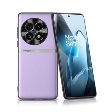 Imagem de NOUKAJU Capa para OnePlus 13, capa protetora para celular, antiqueda, absorção de choque, proteção abrangente, capa dura de couro para PC, capa protetora para OnePlus 13 de 6,8 polegadas (roxa)
