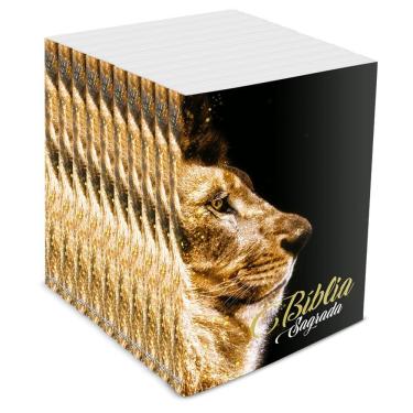 Imagem de Kit com 10 Bíblias do Leão Ouro - Brochura - NVI