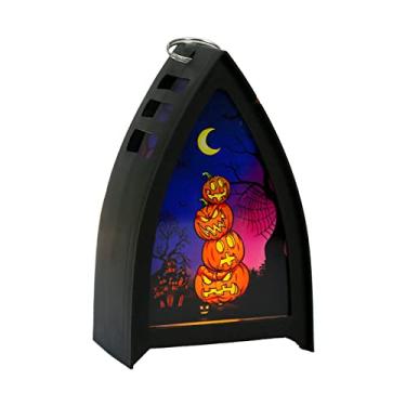 Imagem de Lanterna de LED Halloween Abóbora Luzes Fadas Lâmpada Operada por Bateria Iluminação Suspensa para Decoração Casa Festa Varanda Jardim