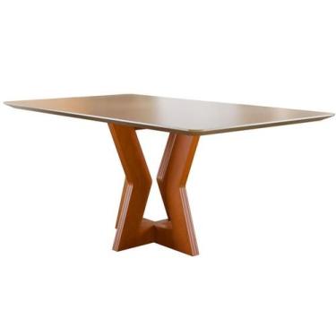 Imagem de Mesa de Jantar Moderna com Vidro 1,60x0,90m - Jade Harmonia - Harmonia