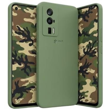 Imagem de Capa Silicone Aveludada Compatível Poco F5 Pro com Proteção de Câmera Premium (Verde Militar)