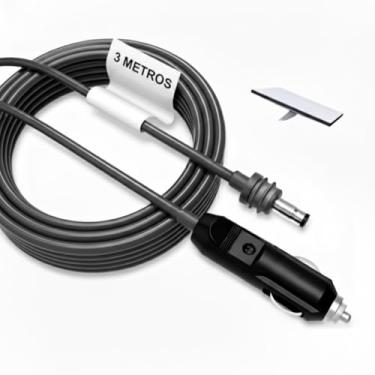 Imagem de Cabo Carregador Veicular para Starlink Mini 12V-24V, 3 m — Adaptador DC Macho, Alimentação Direta com Plug de Cigarro, à Prova d’Água