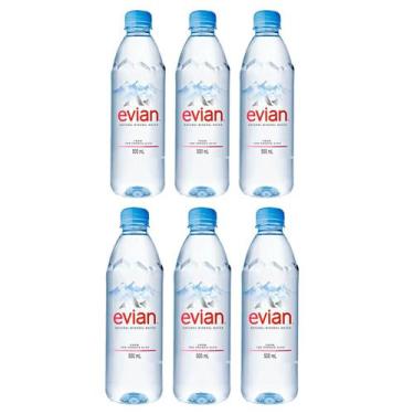Imagem de Água mineral evian sem gás pet pack c/6unid 500ml