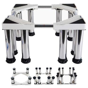 Imagem de Pedestal de lavadora e secadora 28 de largura universal com 30 pés fortes base ajustável para aparelho base ajustável com altura ajustável, branco 12 pés-20 cm