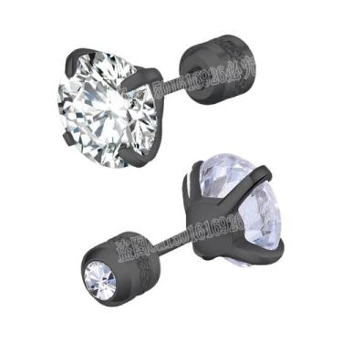 Imagem de Brincos De Titânio Colorido Para Homens E Mulheres Com Zircônia Cúbica