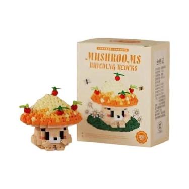 Imagem de Blocos De Montar De Cogumelos Fofos: Brinquedo Educacional DIY Para Al