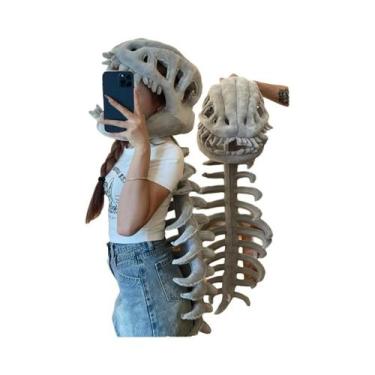 Imagem de Brinquedo De Pelúcia Esqueleto De Dinossauro 2025 Engraçado Chapéu De 