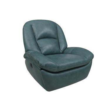 Imagem de Poltrona do Papai Sala de Cinema Carrie Reclinável Retrátil Manual Glider Giratória Couro Azul Turquesa Manchado G40 - Gran Belo