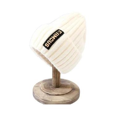 Imagem de Gorro De Tricô Unissex Quente Em Cor Sólida, Capuz De Crochê Macio Par