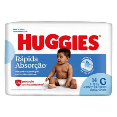 Imagem de Fralda Huggies Rápida Absorção G com 14 Unidades