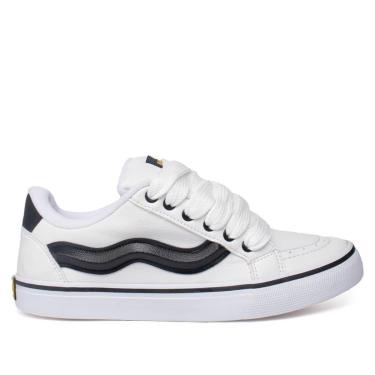 Imagem de Tênis Unissex Mad Rats Bulky Classic 90 Couro Branco/Preto-Unissex