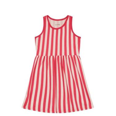 Imagem de Vestido infantil menina listrado Brandili -Vermelho, 4, Vermelho